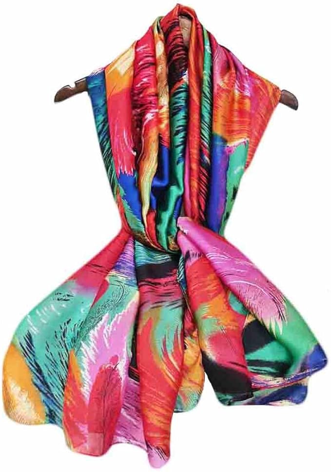 Pokeedioty Scarfs for Women Lightweight Head Scarf Fashion Scarves Elegant Floral Pattern Sunscreen Shawls and Wraps