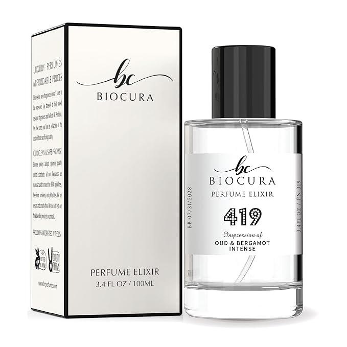 BC Perfume 419 Inspired by Jo M Oud & Bergamot Intense For Women & Men Replica Fragrance Dupes Eau de Parfum Spray Bottle 3.4 Fl Oz/100ml-X1