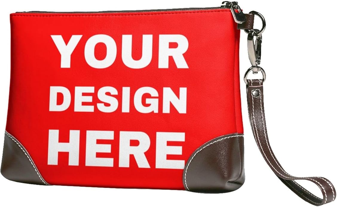 Custom Leather Wristlet Personalized Wallets For Women Men Wristlet Handbags Customized Clutch Purses For Women