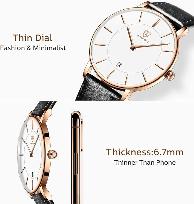 BEN NEVIS Watch, Mens Watch, Minimalist Fashion Simple Wrist Watch Analog Date with Leather Strap