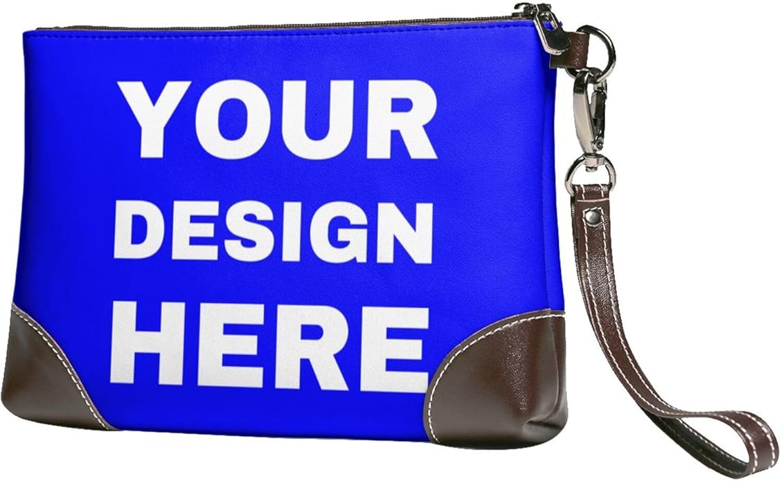 Custom Leather Wristlet Personalized Wallets For Women Men Wristlet Handbags Customized Clutch Purses For Women