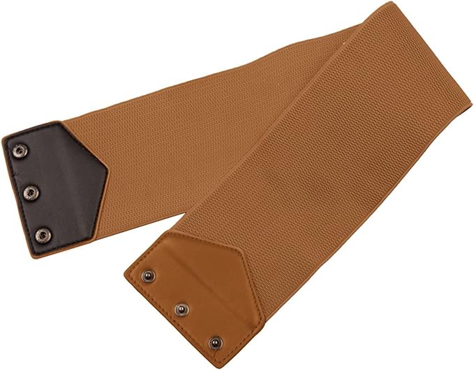 GRACE KARIN Women's Snap-Button Corset Belt Wide Elastic Belts for Dress Stretchy Waistband