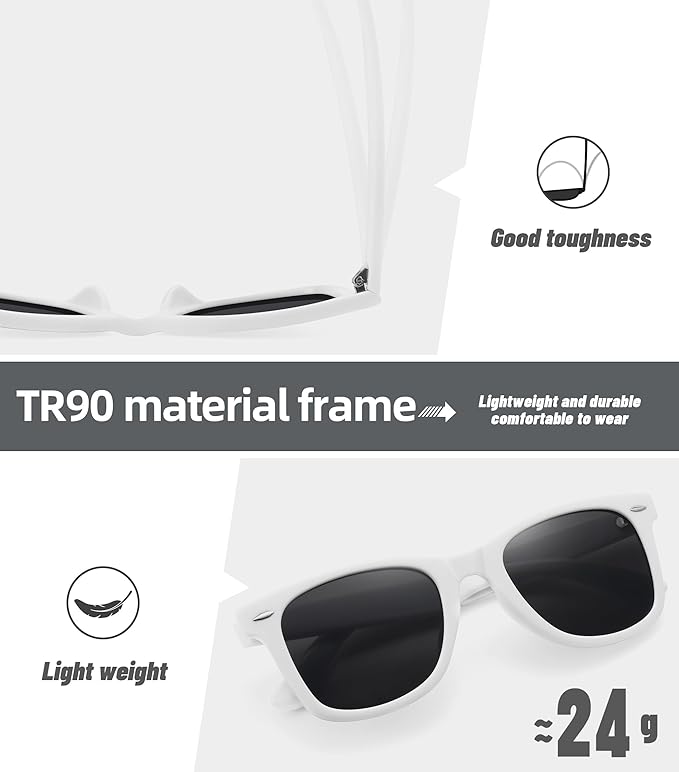 MEETSUN Polarized Sunglasses for Women Men Classic Retro Square Frame Driving Sun Glasses UV Protection