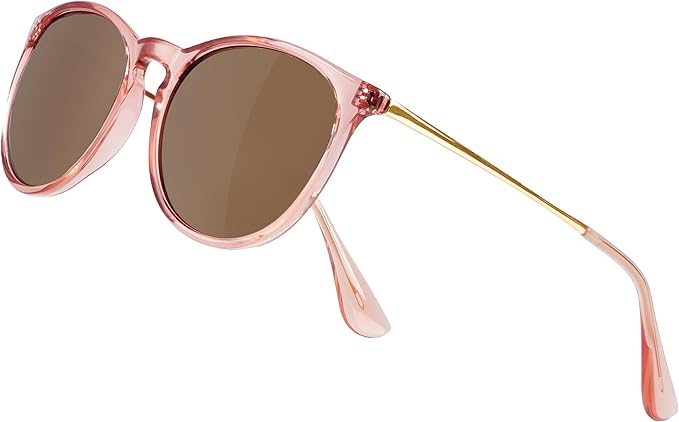 Vintage Round Polarized Sunglasses for Women Men Classic Retro Trendy Designer Style Sun Glasses UV400 Protection