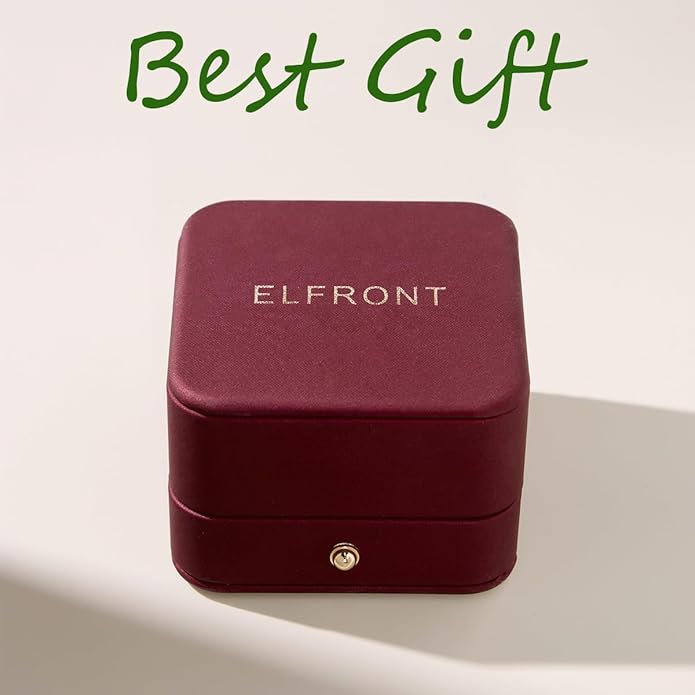 ELFRONT Mothers Day Gifts 14k Real Gold Dainty Necklace, Solid Gold Delicate Pendant For Women Mom Lover