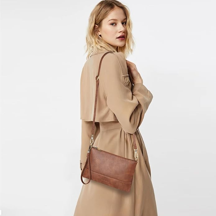 GAEKEAO Wristlet Wallet Clutch Purses For Women Small Crossbody Bag Cell Phone Wallet Purse Shoulder Handbag with Card Slots