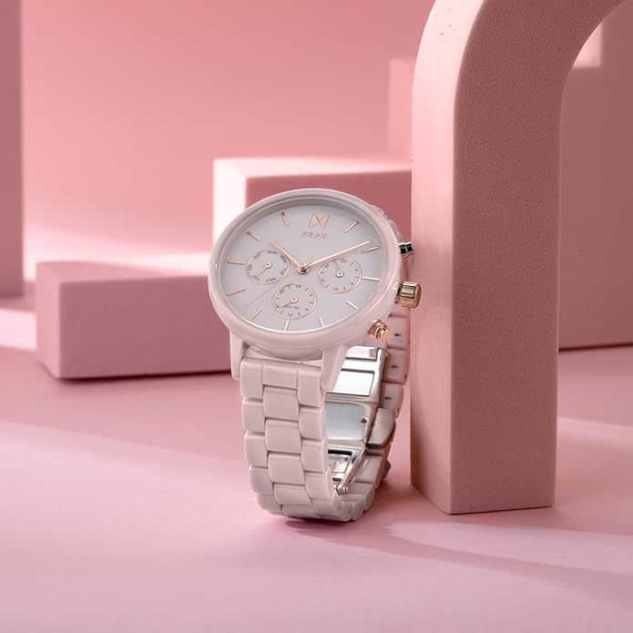 MVMT Nova - Dual Timezone Women’s Wristwatch - Minimalist Dress Watch for Women - 3 ATM/30 Meters Water-Resistant Timepiece - Stainless Steel Analog Women’s Watch with Interchangeable Bands - 38mm
