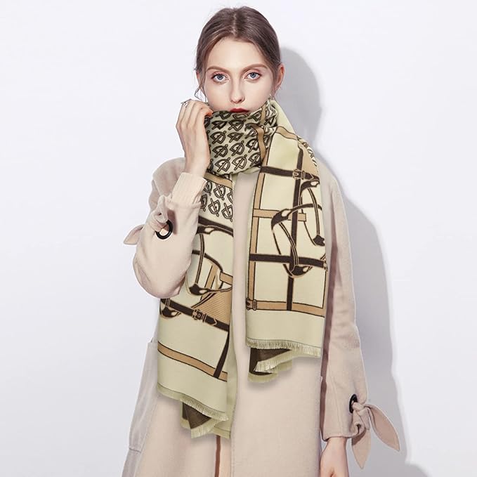 EXTREE Scarfs for Women Pashmina Silky Shawl Wrap for Evening Dressing Blanket Open Front Poncho Cape
