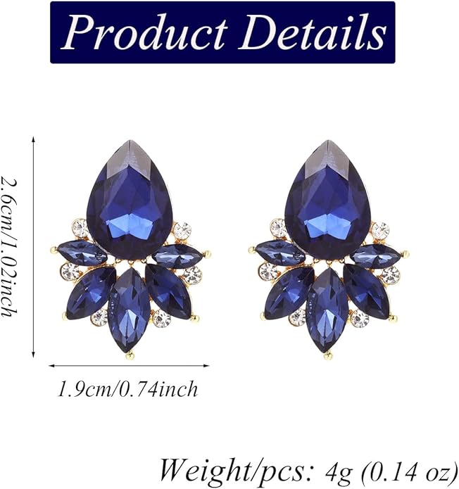 Vintage Rhinestone Earrings Fancy Crystal Cluster Drop Earrings Art Deco Earrings for Women