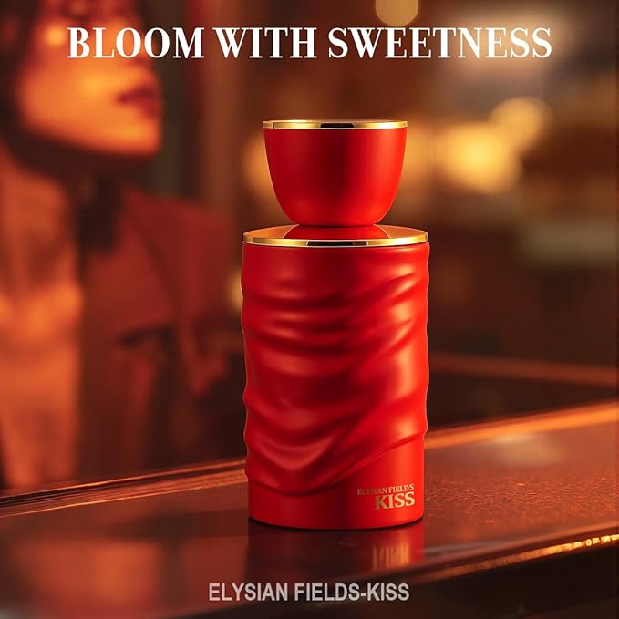Elysian Fields - Kiss Eau De Parfum, Long-Lasting Fragrance Vanilla, Fruity, Floral Perfume for Women, Vegan, Paraben-Free - 100ml | 3.4 fl. oz + 2ml Samples