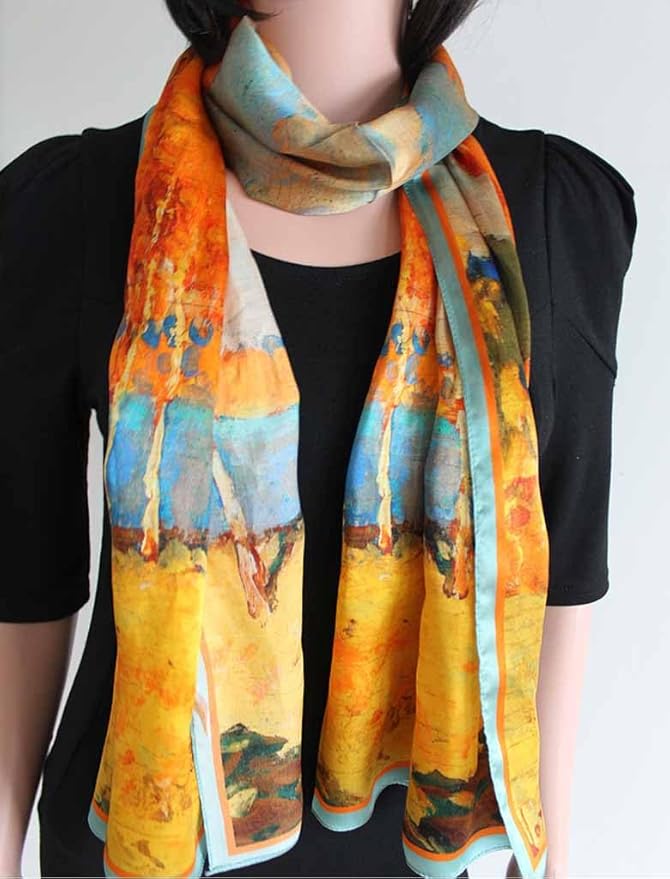 Xyueanlo Scarfs for Women Lightweight Scarves Fashion Print Floral Pattern Head Scarf Wraps Shawls
