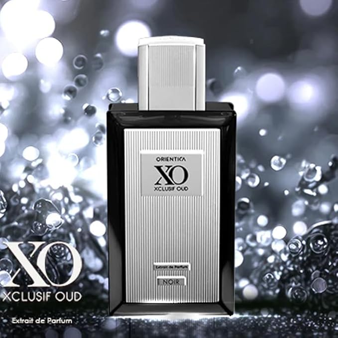 Orientica XO Xclusif Oud Noir Extrait de Parfum – Vanilla, Cardamom, Pink Pepper, Bergamot, Lavender, Geranium, Sandalwood, Musk, Cedarwood - Arabic Perfume for Men & Women – 4.0oz/ 120ml