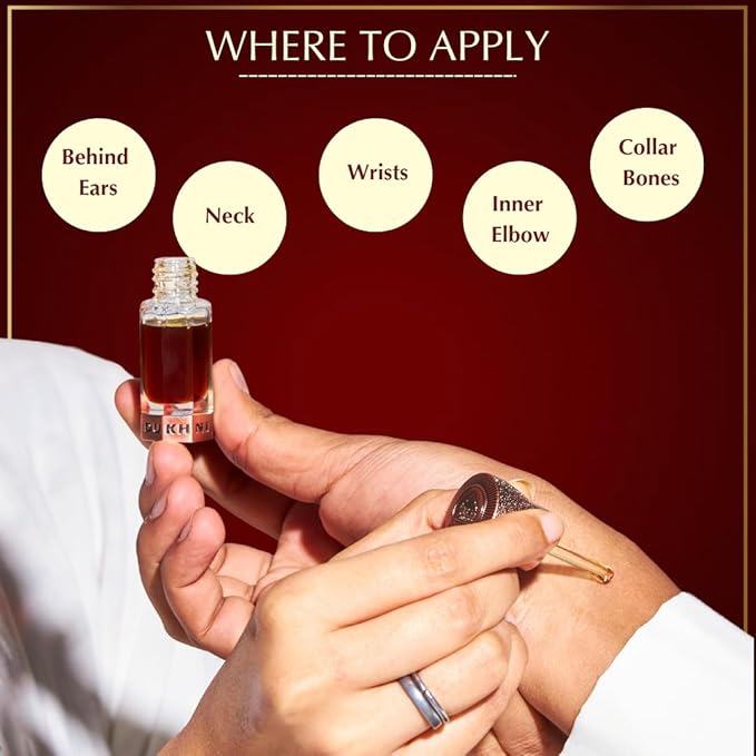Dukhni Dehn Al Oud Attar For the Oud Connoisseur | Authentic Arabic Fragrance Oil | Special Luxury Ramadan & Eid gift | 1 bottle x 6ml | Arabian Perfume Oil