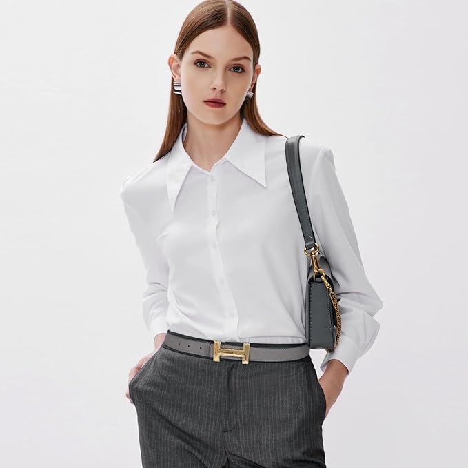 Relang Women's Belts with Gold Buckle, Fashion Waist Band, Elegant Ladies' Belt, Gift for Women