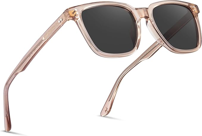 CARFIA Polarized Sunglasses for Women: Acetate, Small/Medium Size, UV400 Anti Glare CA5354