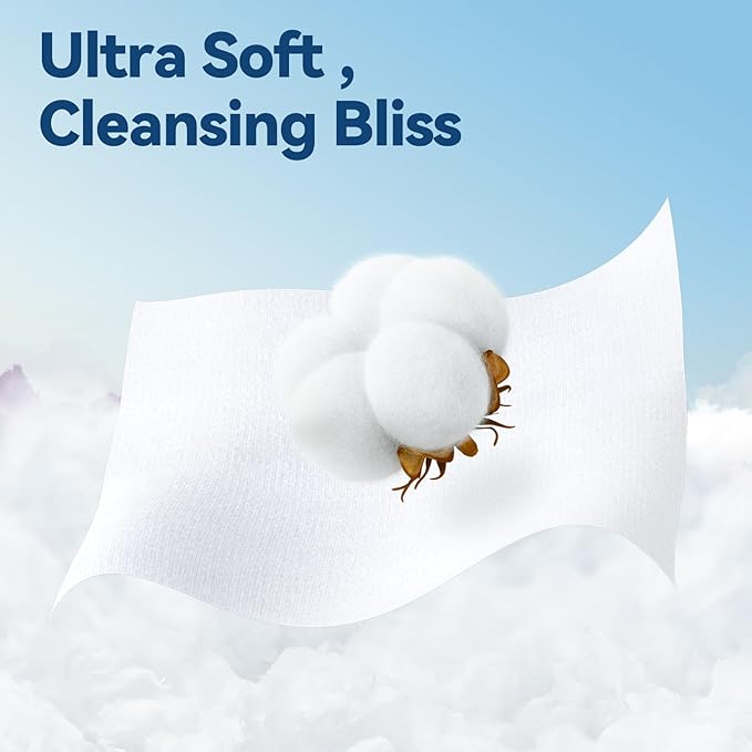 Winner Soft Face Towels, 100% USDA Biobased Facial Towels, 6 Packs per Case, 36 Bags Total
