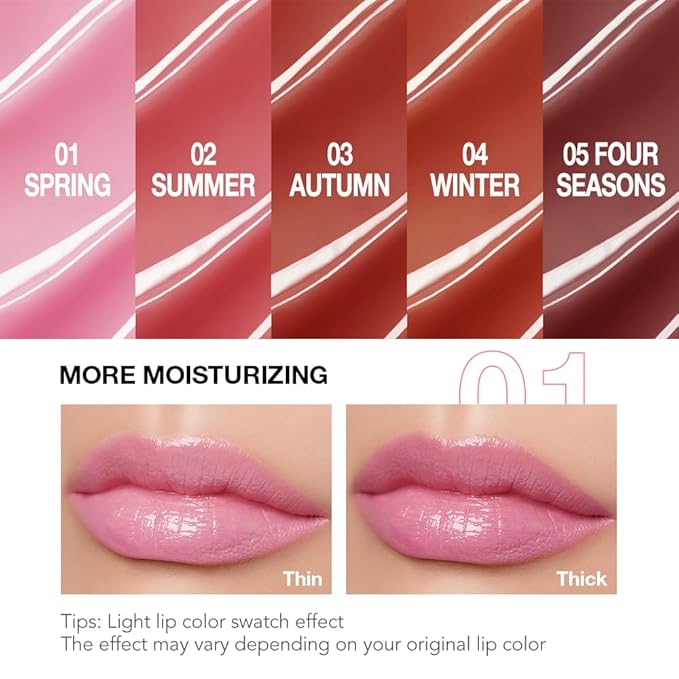 2Pcs Tinted Lip Balm Moisturizing Lipstick – Deep Rose Colored Bean paste & Soft Pale Pink Sheer Hydrating Lip Color for Dry Lips – Nourishing Lip Balm for All Women with a Subtle Natural Scent