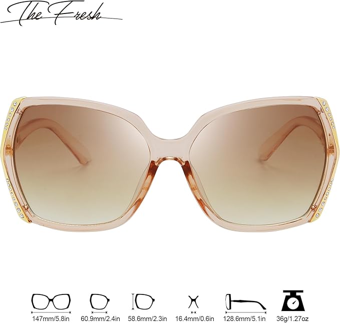 The Fresh Classic Crystal Elegant Women Beauty Design Sunglasses Gift Box