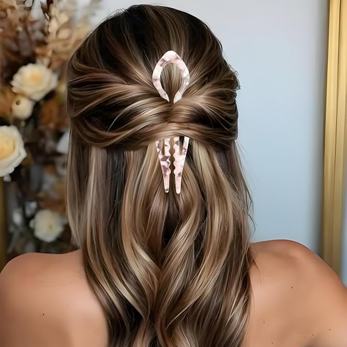 4Pcs Hair Pins for Women - French U Shaped Hair Pins - French Hair Pin - Elegant Women Hair Accessories for Thick Hair