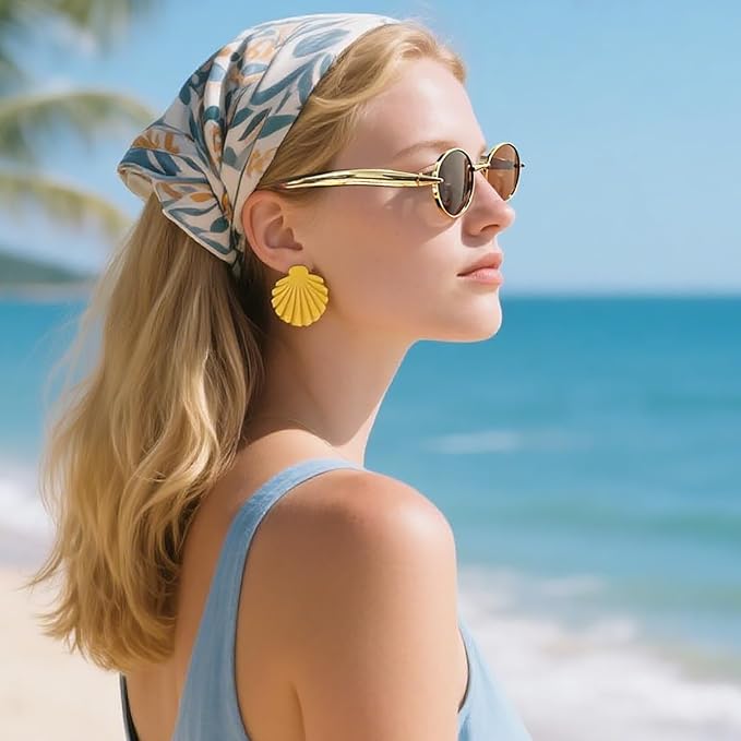 Retro Oval Sunglasses for Women Men - Classic 90s Vintage Trendy Shades with UV400 Protection, Gold Metal Frame