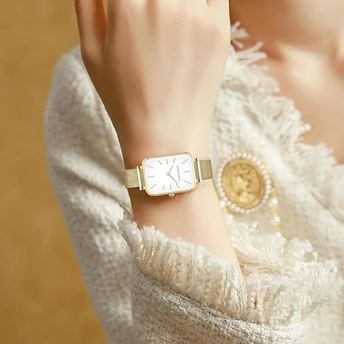 HANNAH MARTIN Watches for Women Waterproof Ladies Analog Quartz Wrist Watches Stainless Steel Band Fashion Dainty Female Watch Luxury Bracelet Diamond