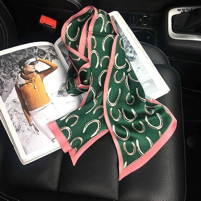 100% Mulberry Silk Ribbon Scarf for Hair Beach Head Wraps for Women Handbag accessories Necktie