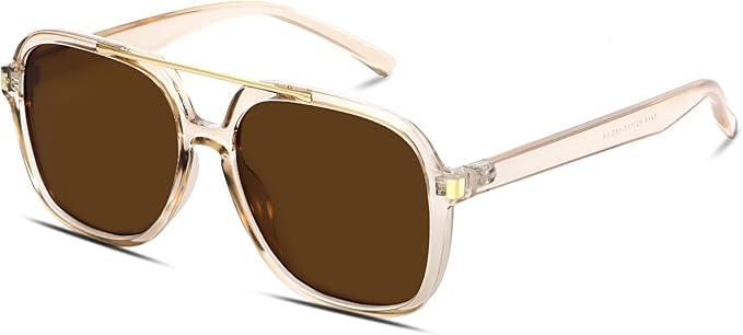 Retro Aviator Sunglasses for Women Men 2026 Square Top Bar Sun Glasses Sunnies 70s Lightweight Shades