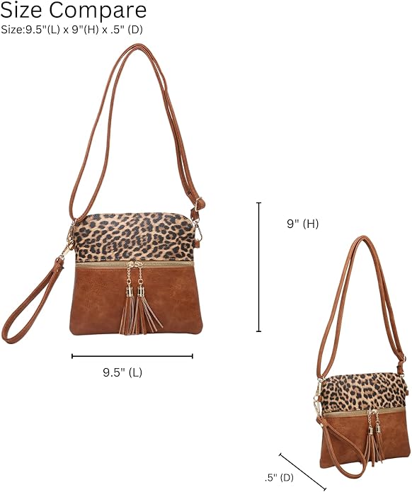 Nude Cheetah Saddle Bag by Jen & Co