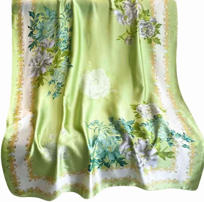 Pokeedioty Scarfs for Women Lightweight Head Scarf Fashion Scarves Elegant Floral Pattern Sunscreen Shawls and Wraps