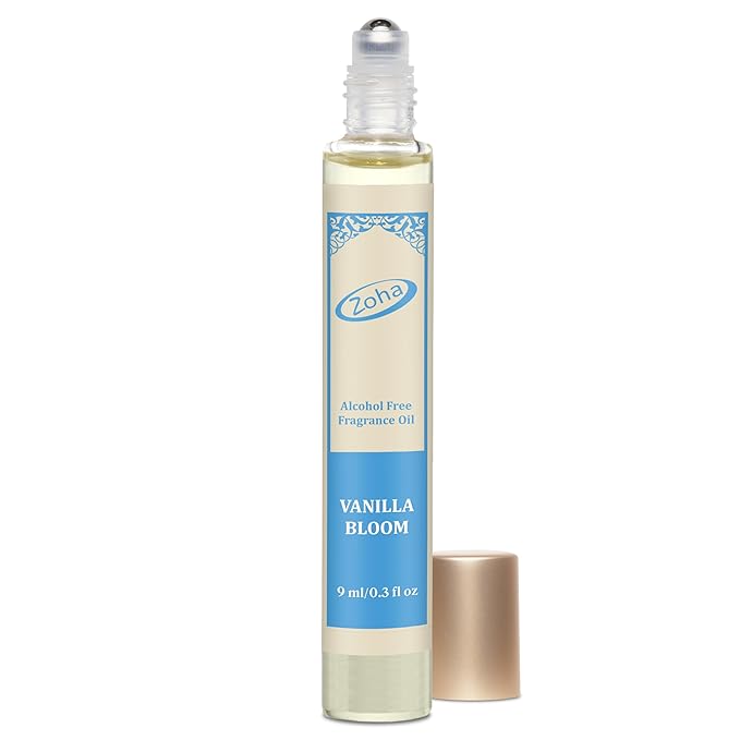 Zoha Vanilla Bloom - Vanilla Perfume for Women and Men, Alcohol Free Perfume Layering Oil, Travel Size Clean Parfum, 9ml Roll-On