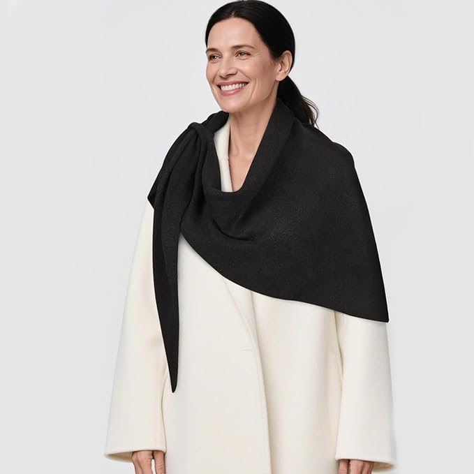 EXTREE Scarfs for Women Pashmina Silky Shawl Wrap for Evening Dressing Blanket Open Front Poncho Cape
