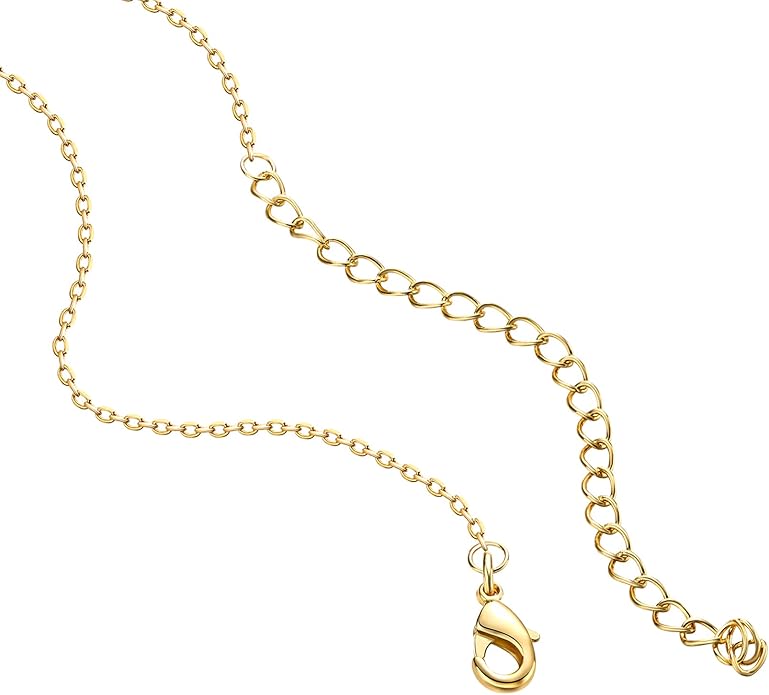 PAVOI 14K Gold Plated Station Necklace - Simulated Diamond Layering Necklaces - Womens CZ Chain