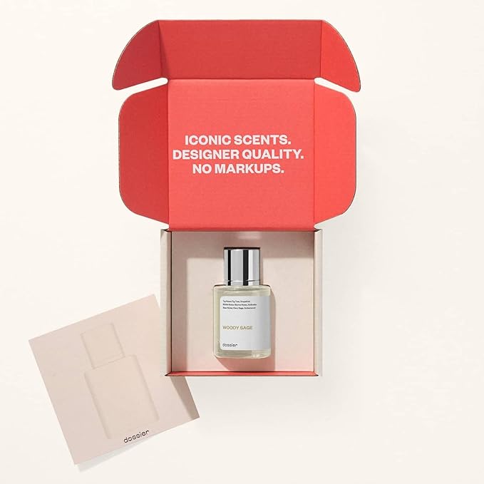 Dossier - Woody Sage - Eau de Parfum - Inspired by J.Malone's Wood Sage & Sea Salt - Perfume Luxury - Pure Infused - Paraben Free - Vegan - For Women Men Unisex - Fragrance 1,70z (Spray 50ml)
