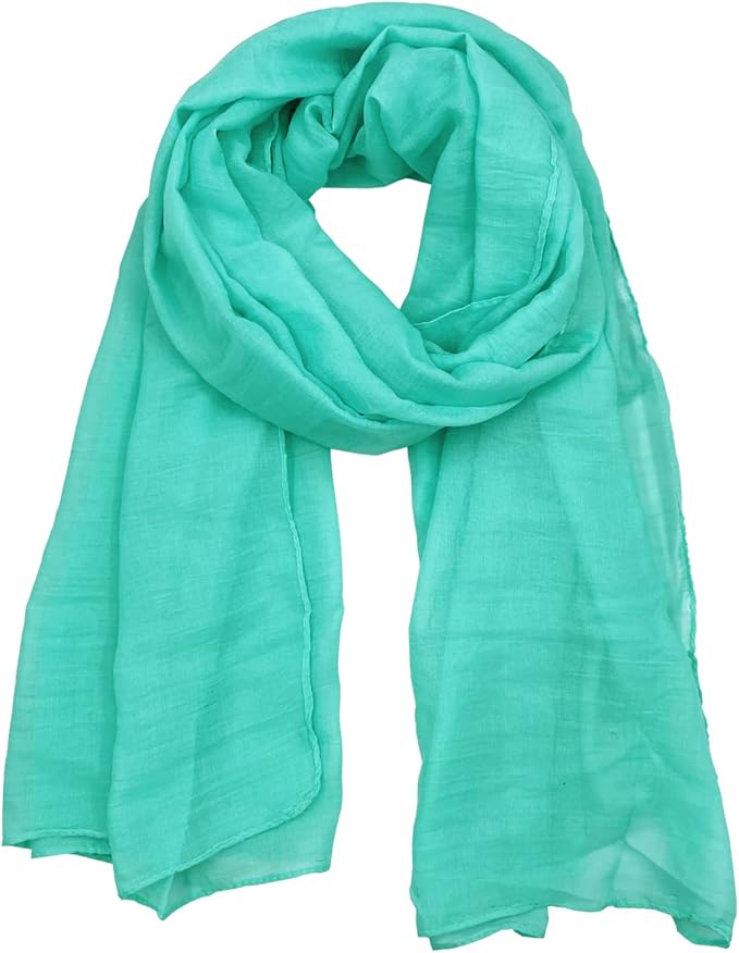 woogwin Women's Cotton Scarves Lady Light Soft Fashion Solid Scarf Wrap Shawl