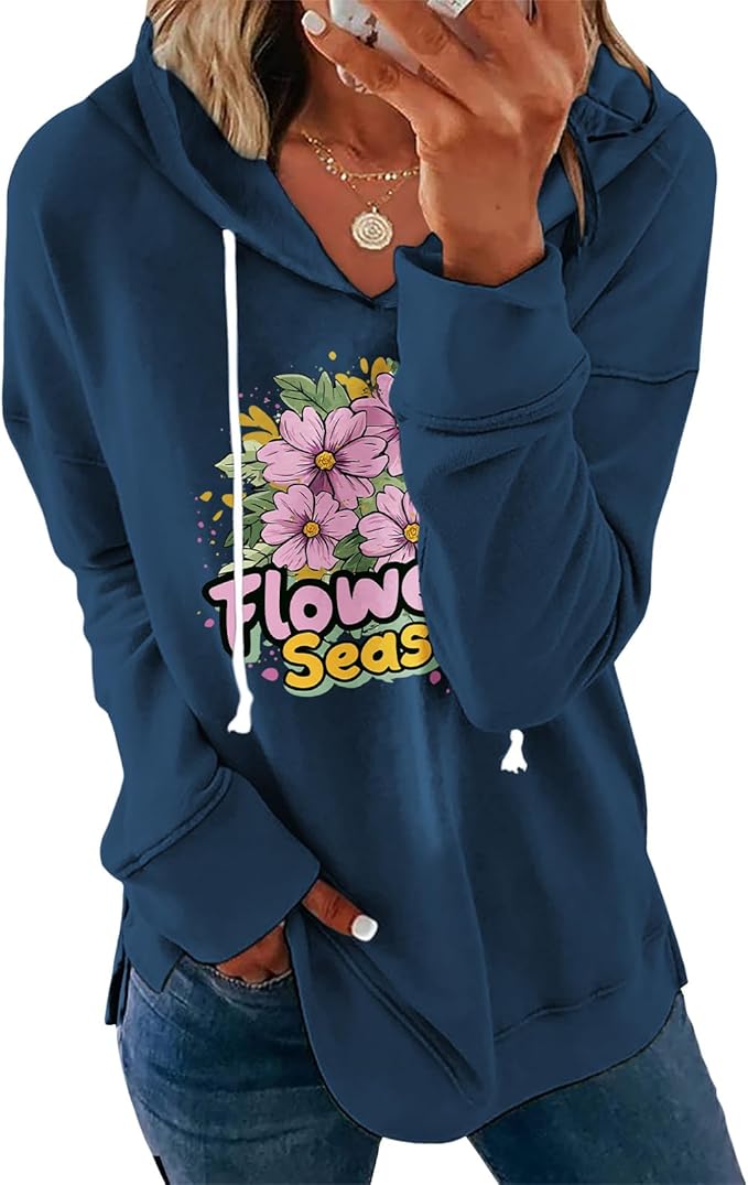 Women's Brick Red Hoodie Pullover Sweatshirt Cotton Blend Loose Fit Long Sleeve Fall Winter Top