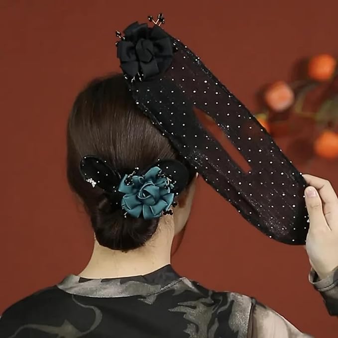 Ball Hair Clip Set - Bun Maker Twister, Lazy Curler, Easy Roll Tool, Flower Roller for Women Girls, Long Thick Hair Styling Accessories (2PCS-CD)