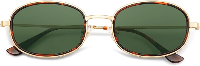 Retro Oval Sunglasses for Women Men Trendy Large Round Y2k Sunnies AP3681