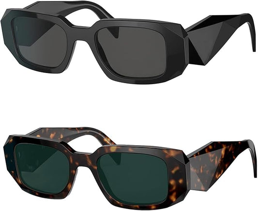 BUTABY Trendy Rectangle Sunglasses for Women Men Retro Sun Glasses Vintage Fashion Square Frame