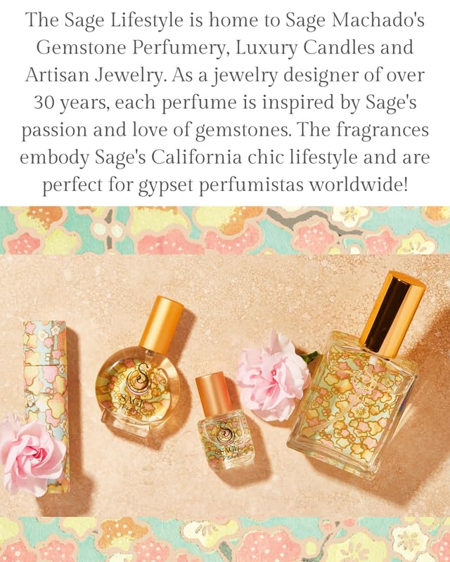 The Sage Lifestyle Pearl Roll On, Oil, Extract, Vanilla Perfume, Sandalwood, Vanilla Musk, Perfume for Women, Long Lasting, Clean, Soft Skin Fragrance, Artisan, Gourmand, 1/4 oz, Travel Size Parfum