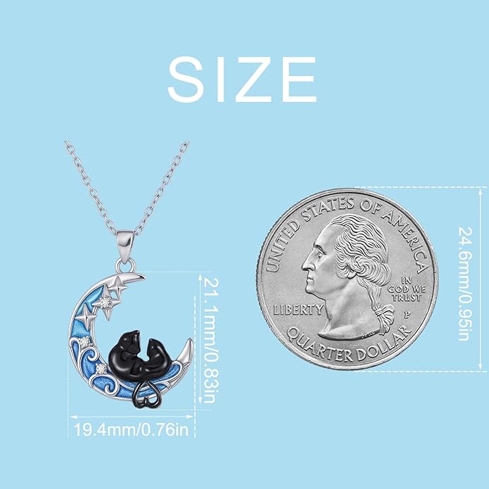 Hummingbird/Bat/Cat/Dolphin/Mermaid Necklace Sterling Silver Cute Animal Necklaces Jewelry Christmas Gifts for Women Mother Wife Friends Daughter