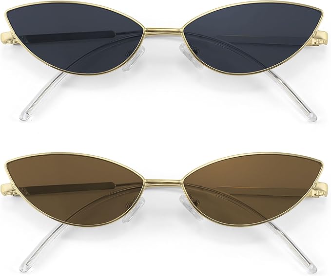 FEISEDY Fashion Designer Sunglasses Retro Small Petals Shape Arc Temple Design B2298