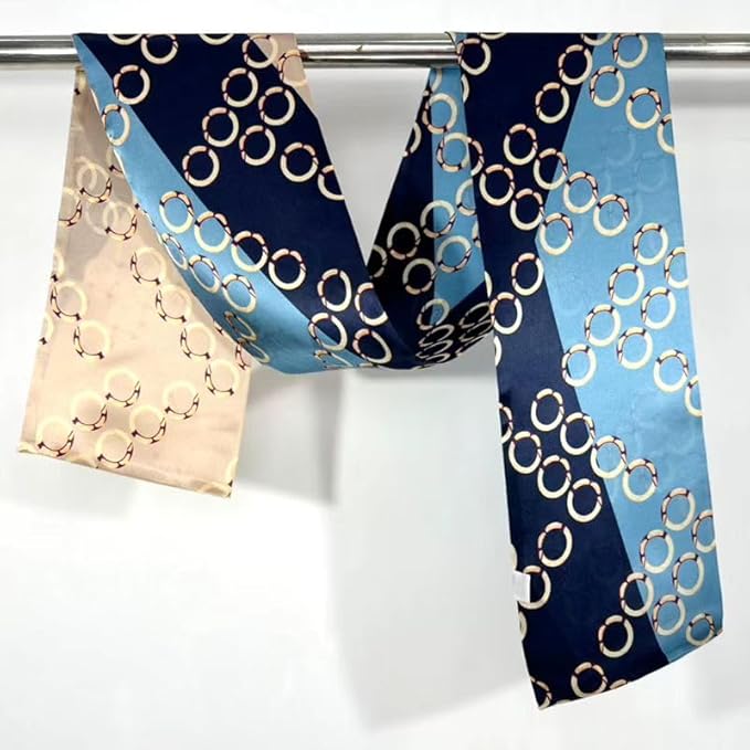 100% Mulberry Silk Ribbon Scarf for Hair Beach Head Wraps for Women Handbag accessories Necktie