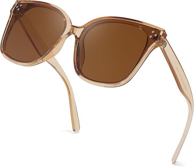FEISEDY Oversized Polarized Sunglasses - UV400 Protection, Square Fashion Sun Glasses for Outdoor & Daily B2600