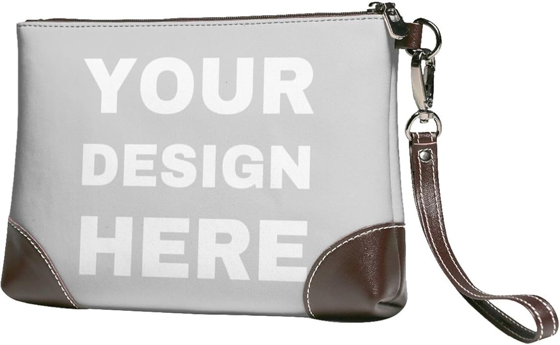Custom Leather Wristlet Personalized Wallets For Women Men Wristlet Handbags Customized Clutch Purses For Women