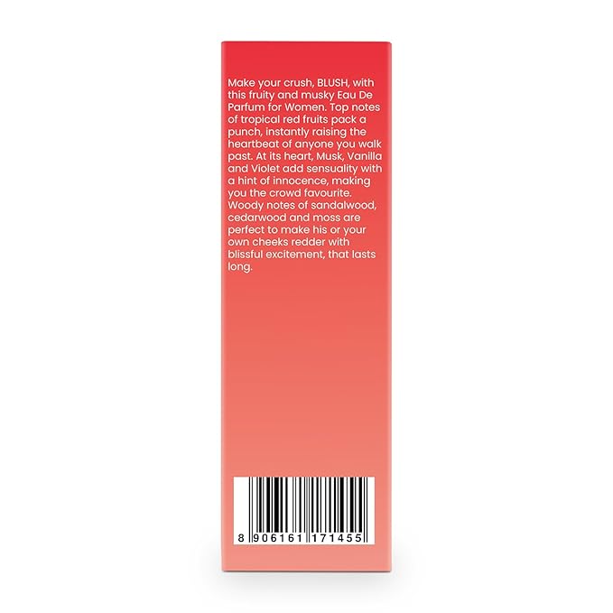 BELLAVITA Luxury Blush Perfume for Women 100ml | Notes of Red Fruits, Moss, Vanilla and Sandalwood | Long Lasting Perfume for Woman | Premium BlushMusky, Fruity and Woody Fragrance for Women