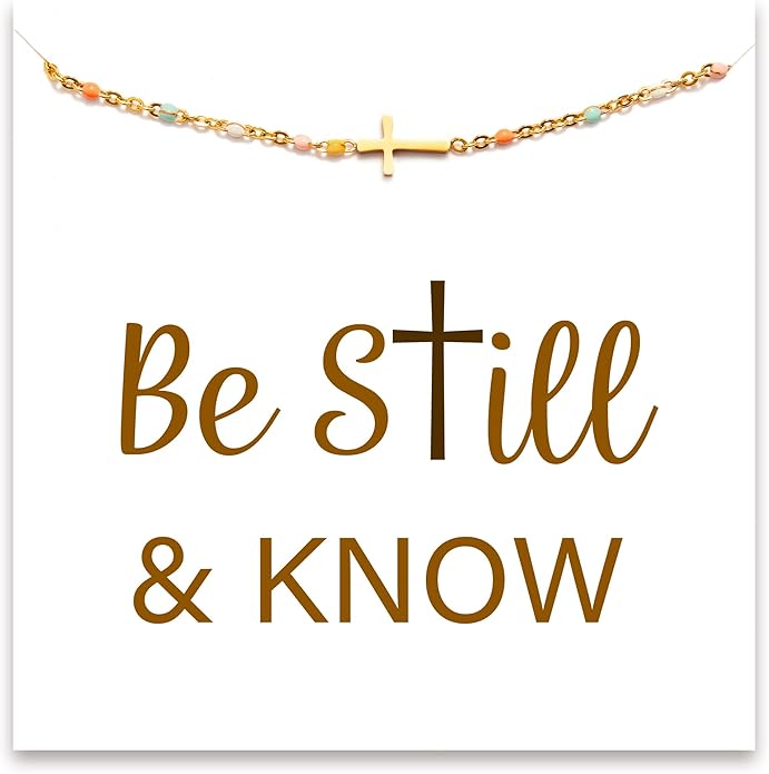 STORYJEWELLERY Christian Gifts for Women, Religious Confirmation and Baptism Gifts, Cross Bracelet for Women, Easter Gift, Encouragement Presents, Christian Jewelry