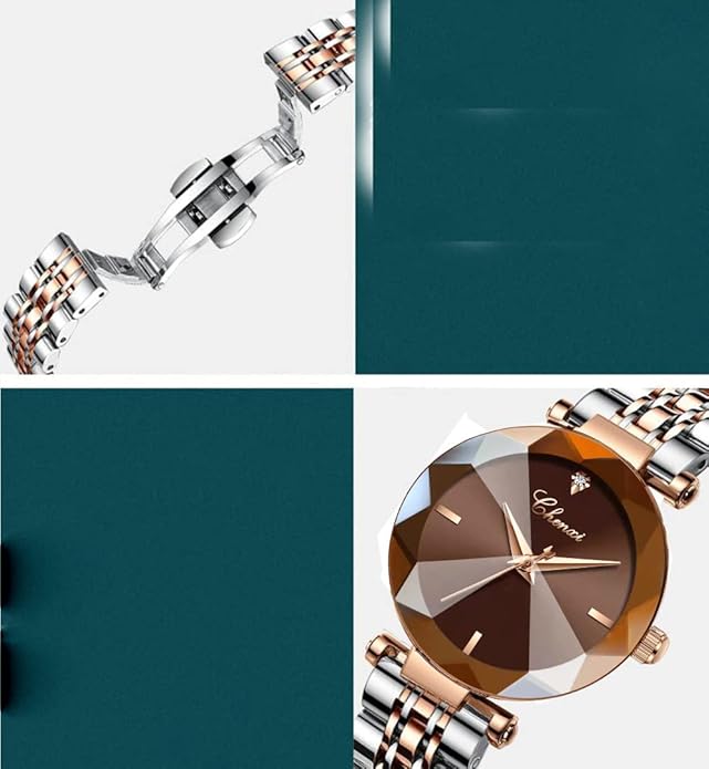 Fashion Watches for Women Rose Gold Stainless Steel Mesh Band Watch Elegant Ladies Gifts Waterproof Wrist Watch