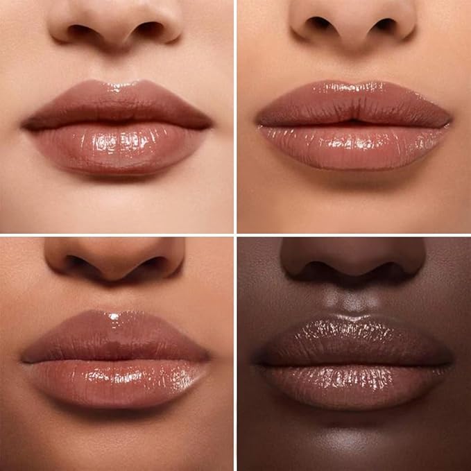 Honey Tinted Lip Balm Lipstick Set of 2, Nude + Black, Sheer Hydrating & Lightly Tinted Lip Color, Moisturizing Nourishing Lip Balm with Natural Black Cherry Tint, For All Skin Tones