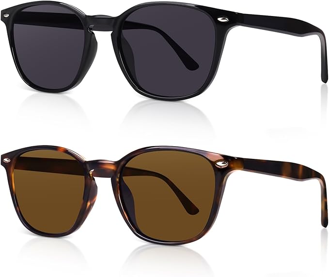 DrRelax Retro Sunglasses Womens Trendy Round Polarized Shades Sun Glasses