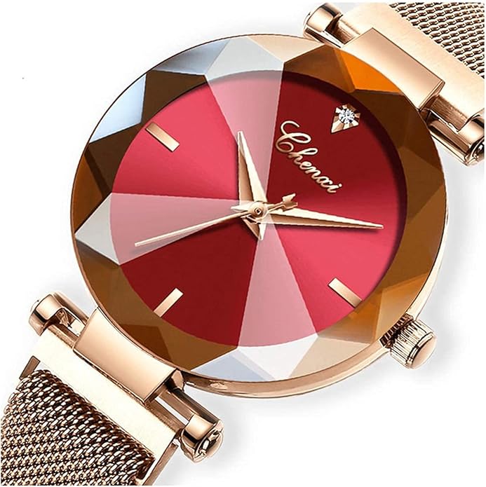Fashion Watches for Women Rose Gold Stainless Steel Mesh Band Watch Elegant Ladies Gifts Waterproof Wrist Watch